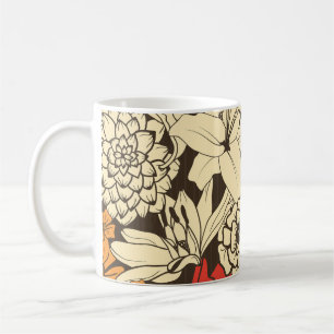 Rote Blume Strahlung: Nahtloser Splendor Kaffeetasse
