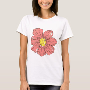Rote Blume T-Shirt