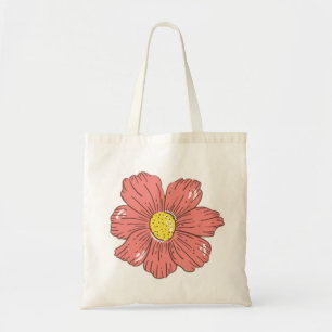 Rote Blume Tragetasche