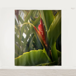 Rote Blume Tropische Natur Pflanze Wandteppich
