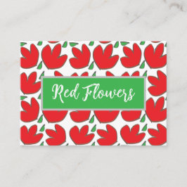 Rote Blume Visitenkarte
