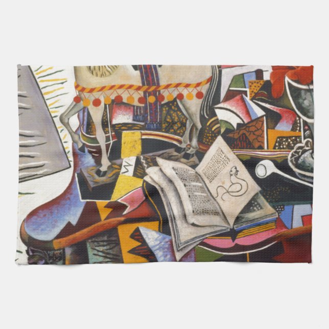 Rote Blume von Joan Miro Handtuch (Horizontal)