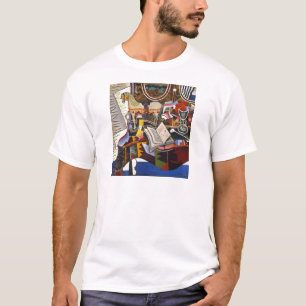 Rote Blume von Joan Miro T-Shirt