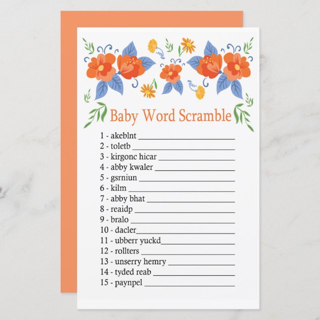 Rote Blume Wortspiel (Vorne/Hinten)