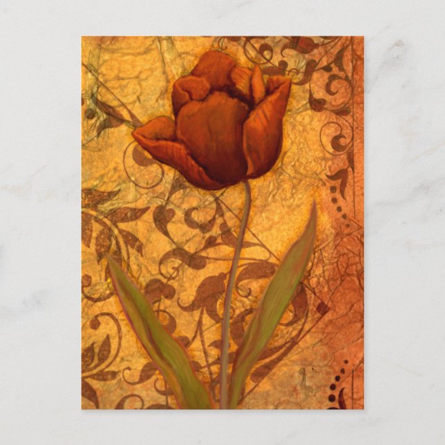 Rote Blumen II Postkarte (Vorderseite)