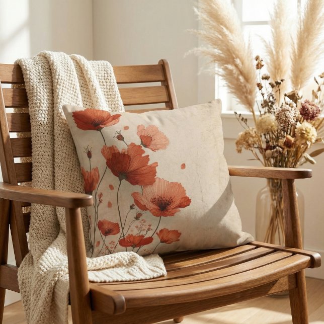 Rote Blumen. Kissen (Von Creator hochgeladen)