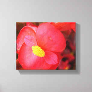Rote Blumen-Leinwand Leinwanddruck