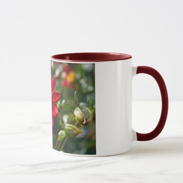 Rote Blumen Tasse (Rechts)