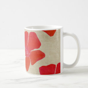 Rote Blumen-Tasse Kaffeetasse