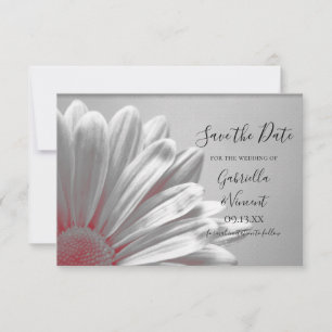 Rote Blumenmarken Hochzeiten speichern das Datum Save The Date