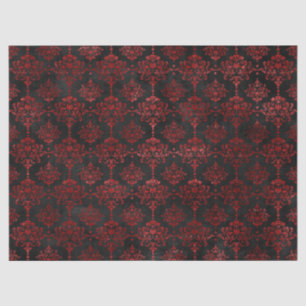 Rote Blumenmaske auf der Kohledecke Seidenpapier