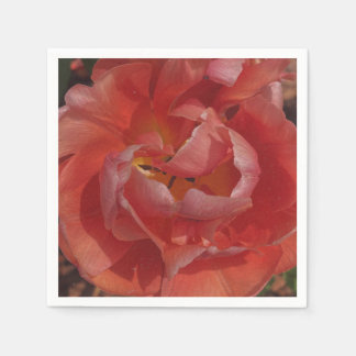 rote Blüte  Serviette