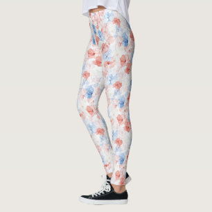 Rote Blüten Leggings