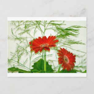 Rote Blüten Postkarte