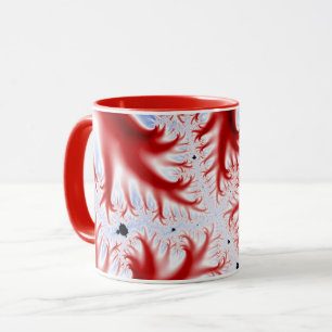 Rote Blutgefäße Fraktal Tasse