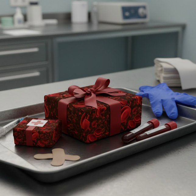 Rote Blutkörperchen Mikroskopisch Geschenkpapier (Von Creator hochgeladen)