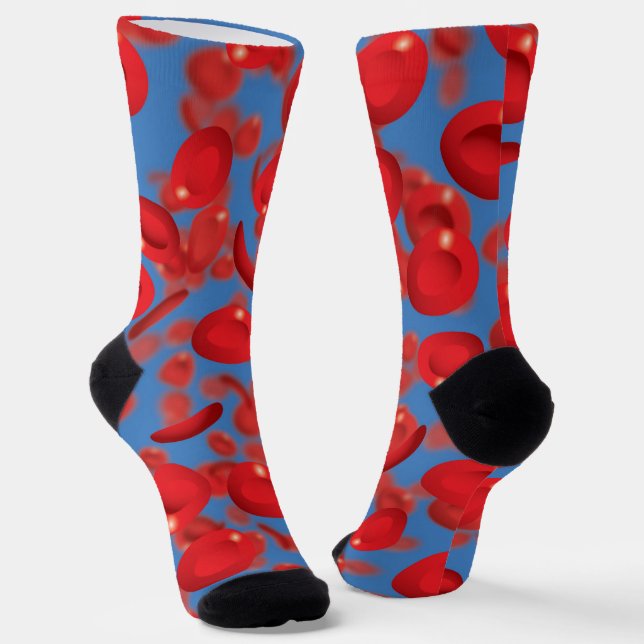Rote Blutzellen Cool Moderne Socken (Gewinkelt)