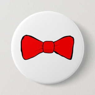 Rote Bogen-Krawatte Button