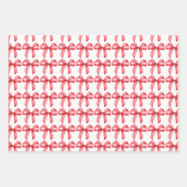 Rote Bögen Packpapier. Geschenkverpackung. Geschenkpapier Set