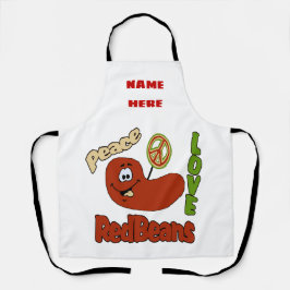 Rote Bohnen & Reis, Design hinzufügen Text, Schürz Schürze