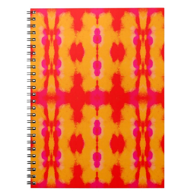 Rote Boho-Mode. Perserteppich. Wasserfarben-Layer Notizblock (Vorderseite)