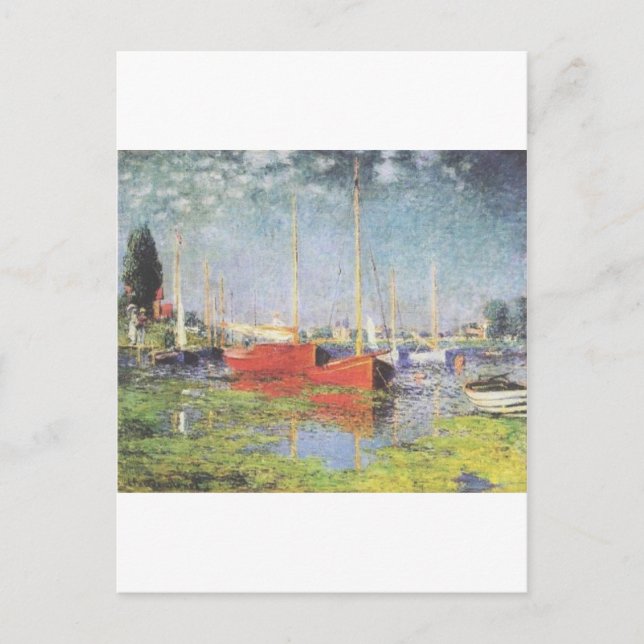 Rote Boote, Argentinien, Claude Monet Postkarte (Vorderseite)