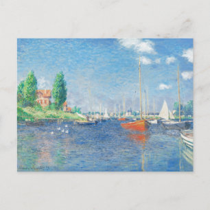 Rote Boote bei Argenteuil von Monet Postkarte