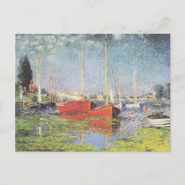 Rote Boote in Argenteuil Postkarte (Vorderseite)