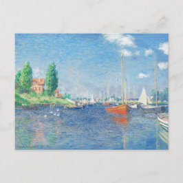 Rote Boote in Argenteuil von Monet Postkarte