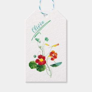 rote botanische minimale vintage für sie geschenkanhänger
