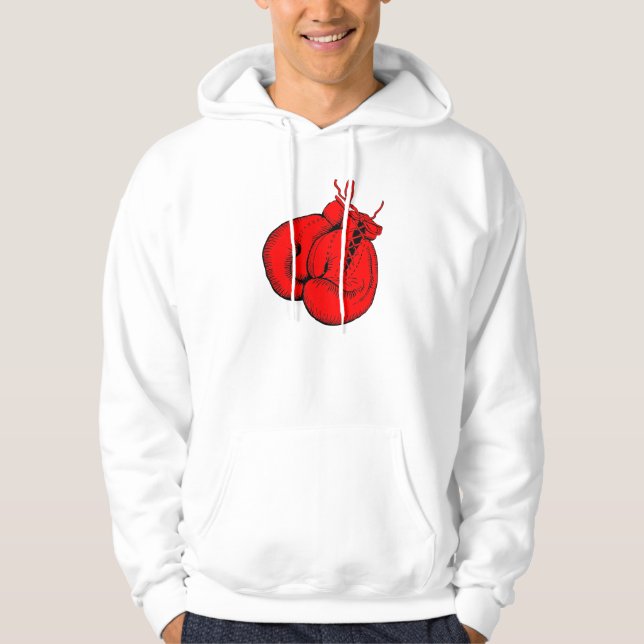 Rote Boxhandschuhe Hoodie (Vorderseite)