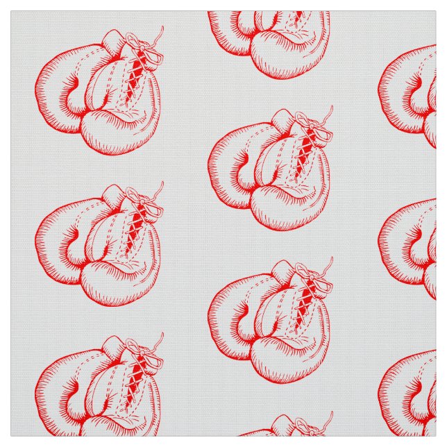 ROTE BOXING GLOVES SPORTS PATTERN STOFF (Muster)