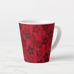 rote braune floral rustikale Mode Muster retro Milchtasse