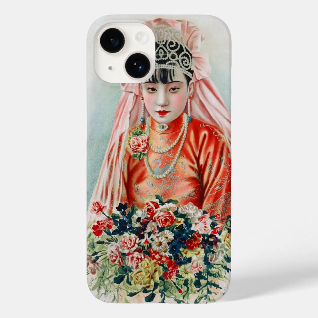 Rote Braut bei chinesischer Hochzeit in Shanghai Case-Mate iPhone 14 Hülle (Rückseite)
