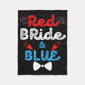 Rote Braut und Groom Funny Wedriage Party 4 Fleecedecke