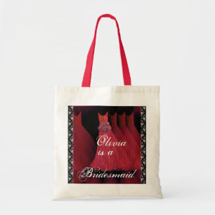 ROTE Brautjungfer kleidet BaumwollTaschen-Tasche Tragetasche