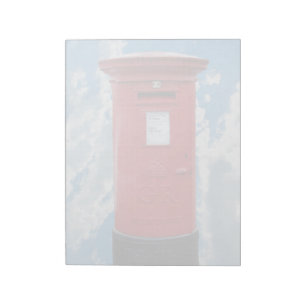 Rote britische Postbox Notizblock