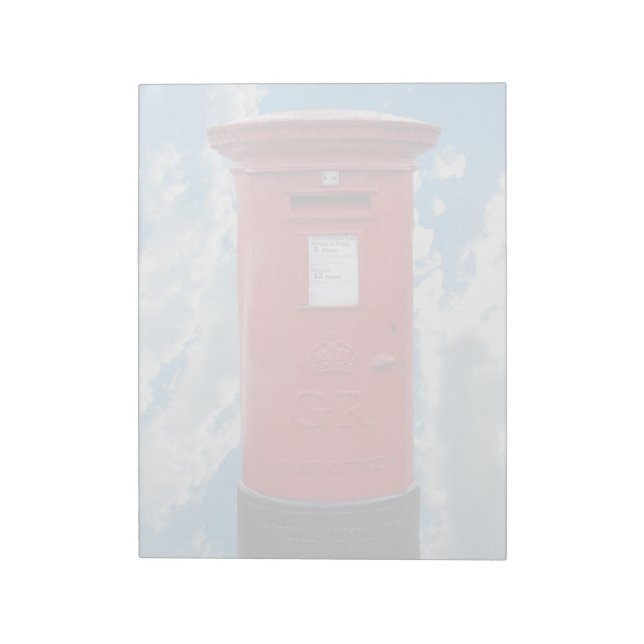 Rote britische Postbox Notizblock (Rotiert)