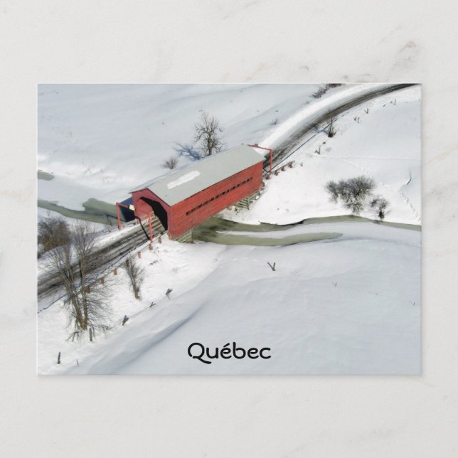 Rote Brücke, Québec Postkarte (Vorderseite)