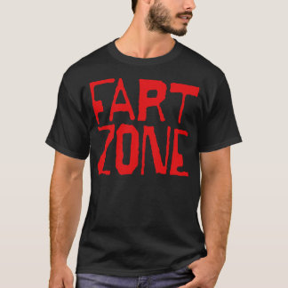 Rote Buchstaben in der Furz T-Shirt
