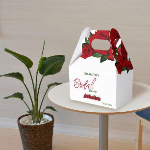 Rote Burgunder-Blumen Brautparty-Geschenkboxen Geschenkschachtel