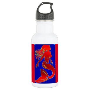 rote Button-oben Meerjungfrau Trinkflasche