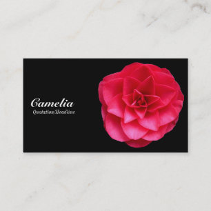 Rote Camelia - Schwarz und Dunkelgrau Visitenkarte