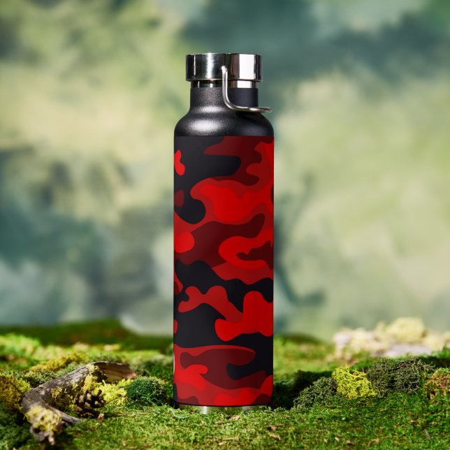 Rote Camouflage #2 Durchstechflasche mit Kupfer Trinkflasche (Außenbereich)
