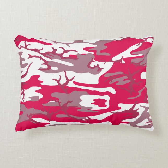 Rote Camouflage Zierkissen (Vorderseite)