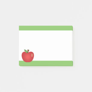Rote Cartoon-Apfel Post-it Klebezettel