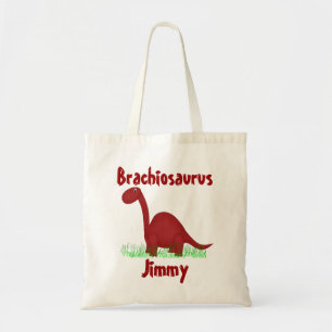 Rote Cartoon-Dinosaurier-Taschen-Tasche Tragetasche