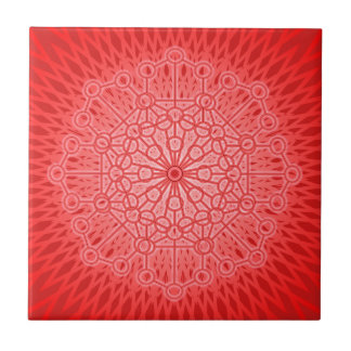 Rote Chakra Mandala-heilige Geometrie Fliese