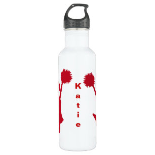 Rote Cheerleader-Gewohnheit Trinkflasche