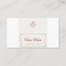 Rote Cherub-Hochzeitsplatzkarte – Elegante Begleit